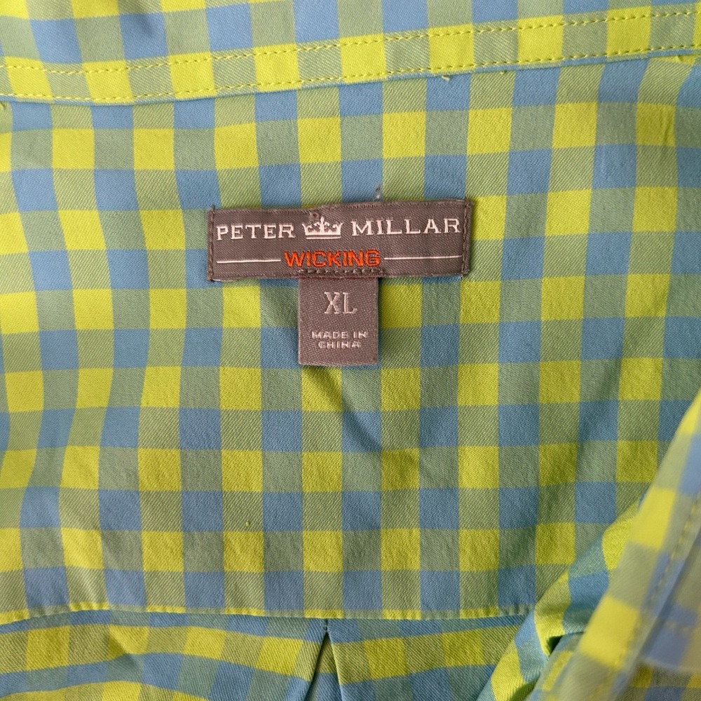 Peter Millar Wicking Gingham Button Down Shirt Me… - image 6